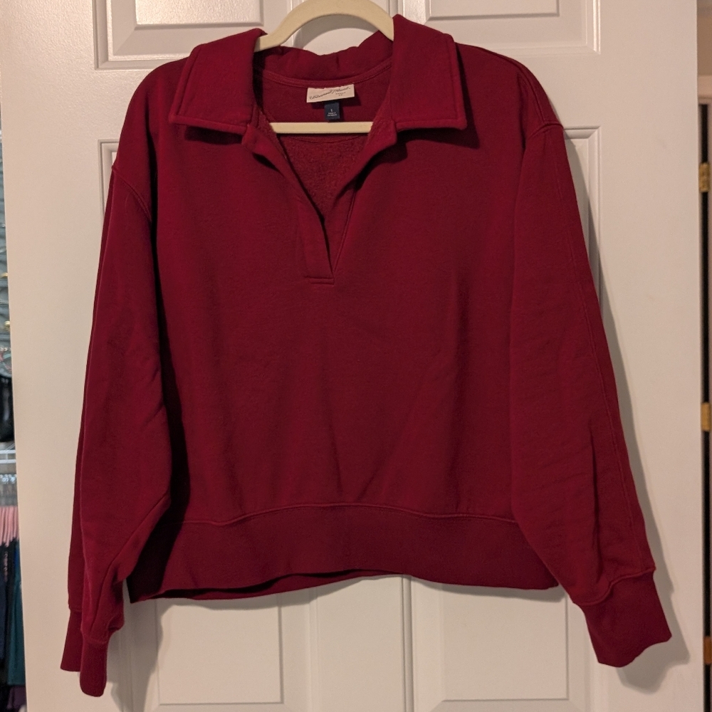 Universal Thread Pullover Maroon Sweatshirt - image 3